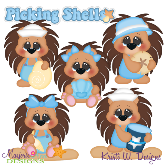 Picking Shells SVG Cutting Files Includes Clipart - Click Image to Close
